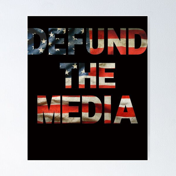 Item preview, Defund The Media Retro Vintage American Flag designed and sold by TallOne-apparel.