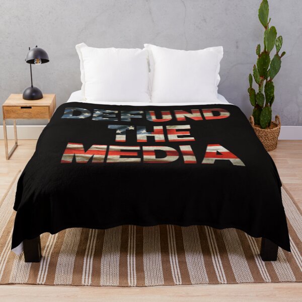 Item preview, Defund The Media Retro Vintage American Flag designed and sold by TallOne-apparel.