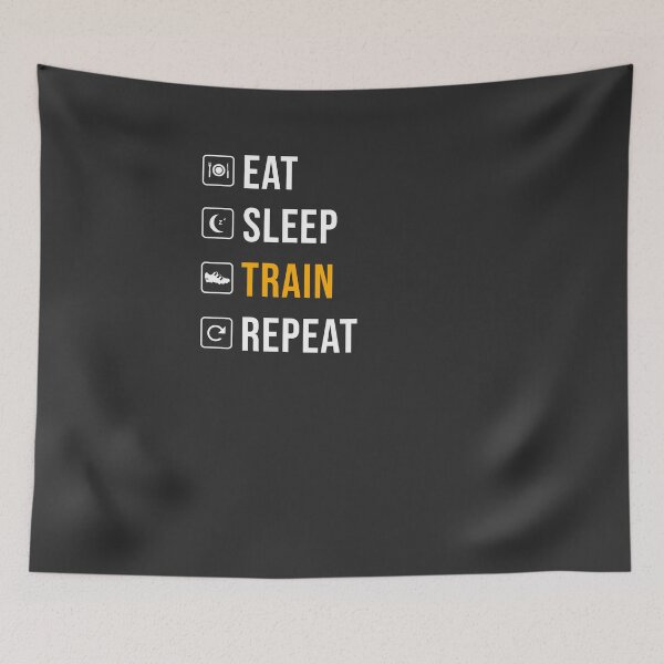 Item preview, Eat Sleep Train Repeat designed and sold by TheTeeLlama.