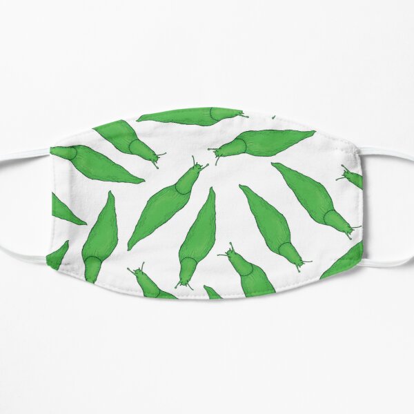 Green Slug Pattern Flat Mask
