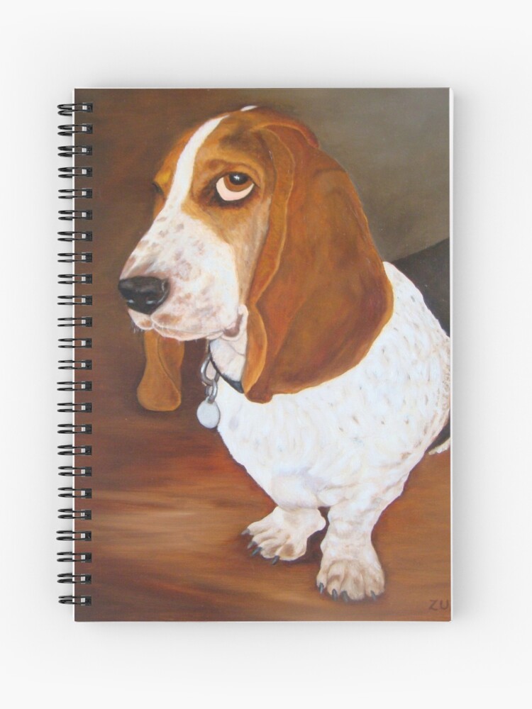 Basset Hound Dog Droopy Ears and Huge Journal