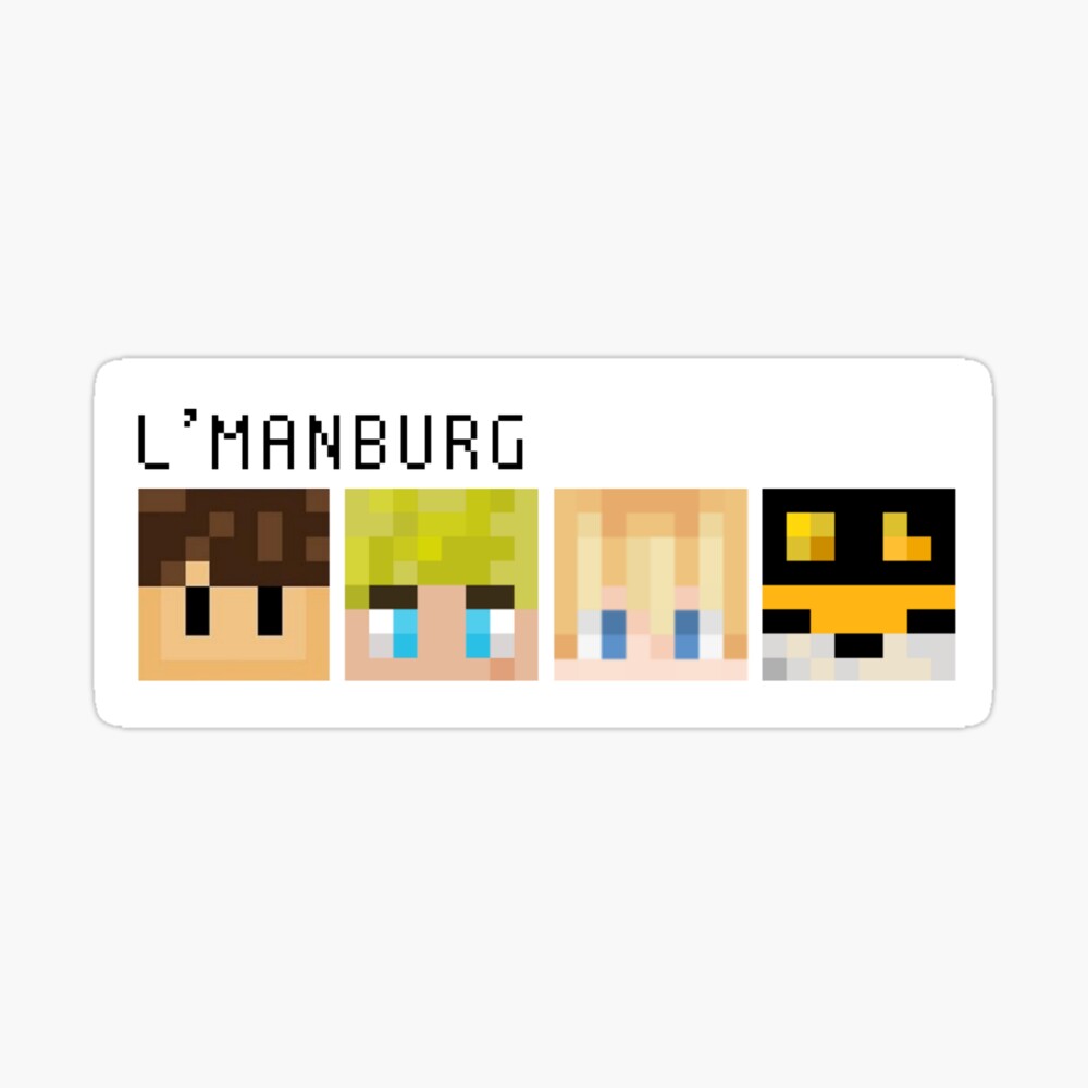 L Manburg Minecraft Heads Of The Citizens Metal Print By Summerkeovong Redbubble