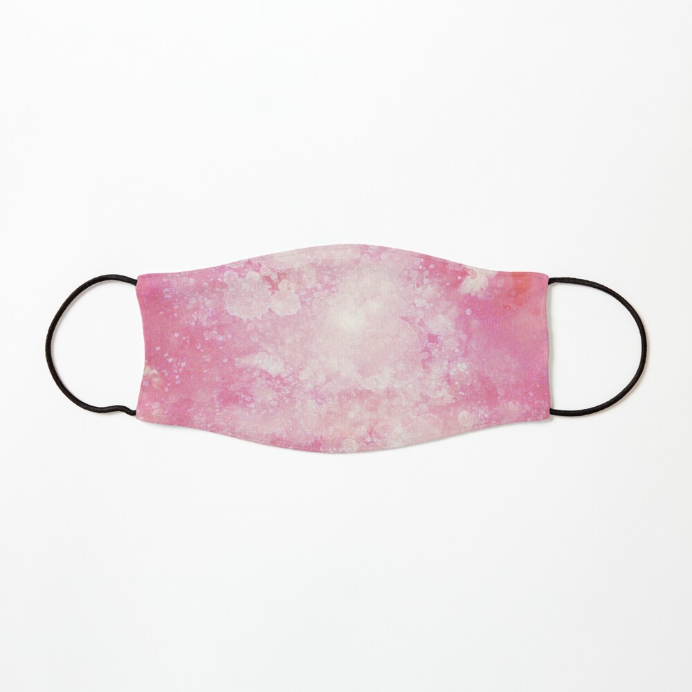 Pink watercolor splatters Mask