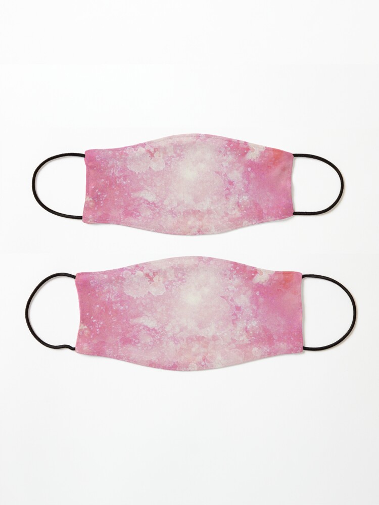 Alternate view of Pink watercolor splatters Mask
