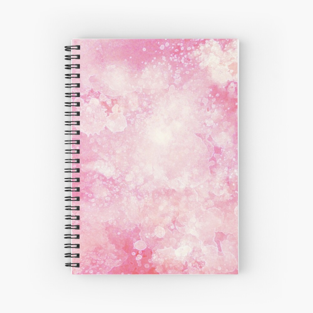 Pink watercolor splatters Spiral Notebook