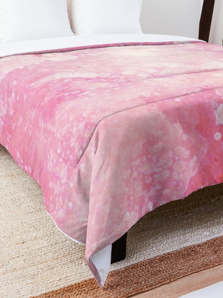 Alternate view of Pink watercolor splatters Comforter
