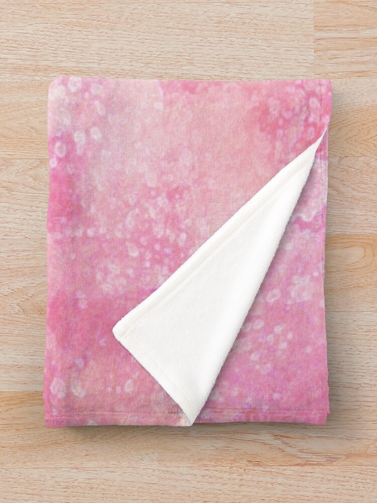 Alternate view of Pink watercolor splatters Throw Blanket