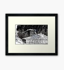 Ninja Turtle Leonardo in the Rain Framed Print