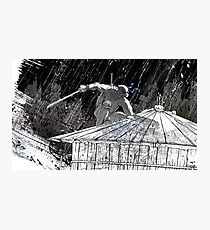 Ninja Turtle Leonardo in the Rain Photographic Print