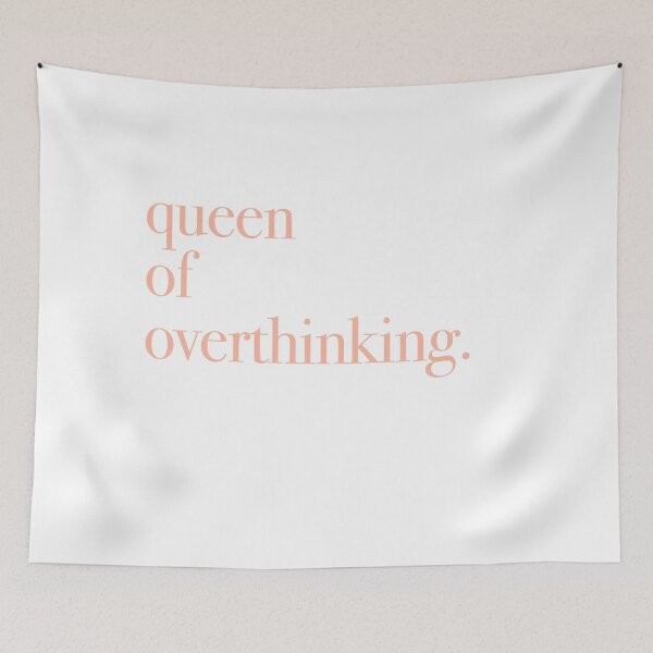 Item preview, queen of overthinking.  designed and sold by sarahlynndesign.
