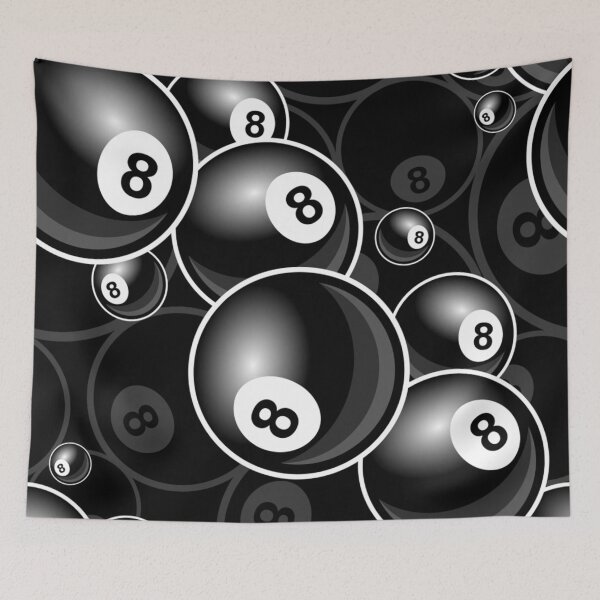 Item preview, Billiards Black 8 Ball 8-Ball black and white designed and sold by Draculaura2009.