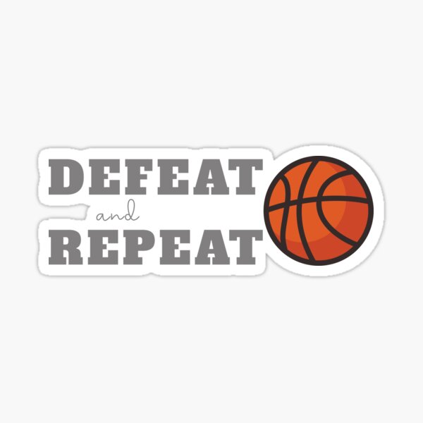 Item preview, Defeat and Repeat Basketball Sports Team Winners print designed and sold by doodabobs.