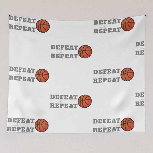 Item preview, Defeat and Repeat Basketball Sports Team Winners print designed and sold by doodabobs.