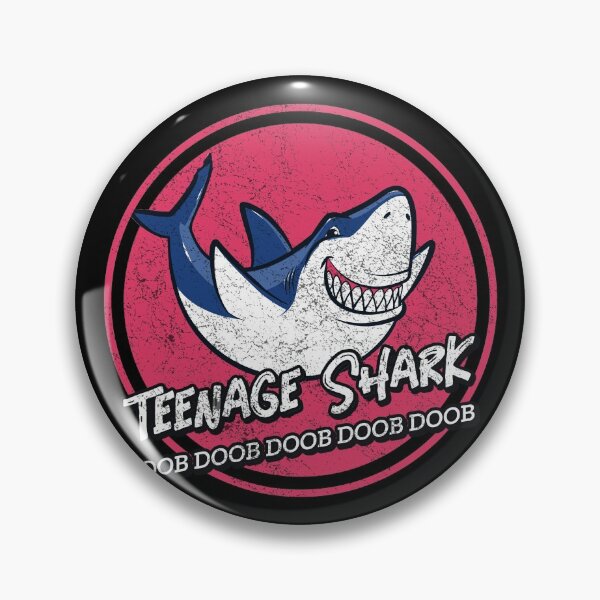 Item preview, Teenage Shark Cartoon Character Distressed Design designed and sold by Coder-T.