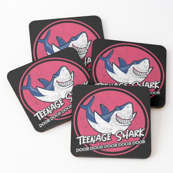 Item preview, Teenage Shark Cartoon Character Distressed Design designed and sold by Coder-T.