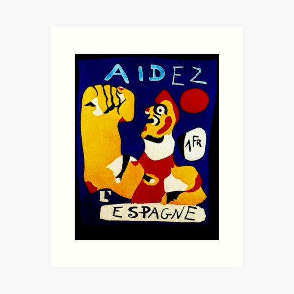 Item preview, Joan Miró | "Aidez Espagne"  - 'Ayuda a España' Poster  designed and sold by Gascondi.