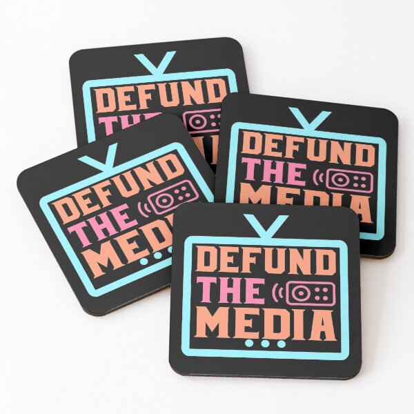 Aperçu de l'œuvre Defund the media stickers créée et vendue par KGN CREATIVITY.