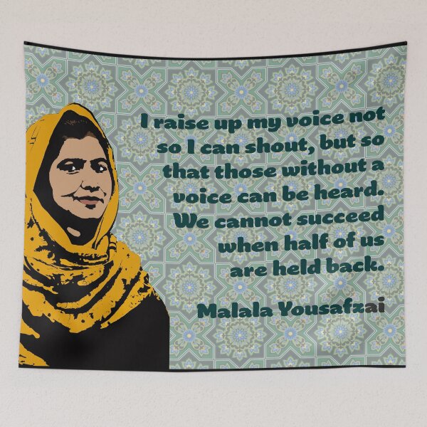 Item preview, Malala Yousafzai feminist icon quote designed and sold by candhdesigns.