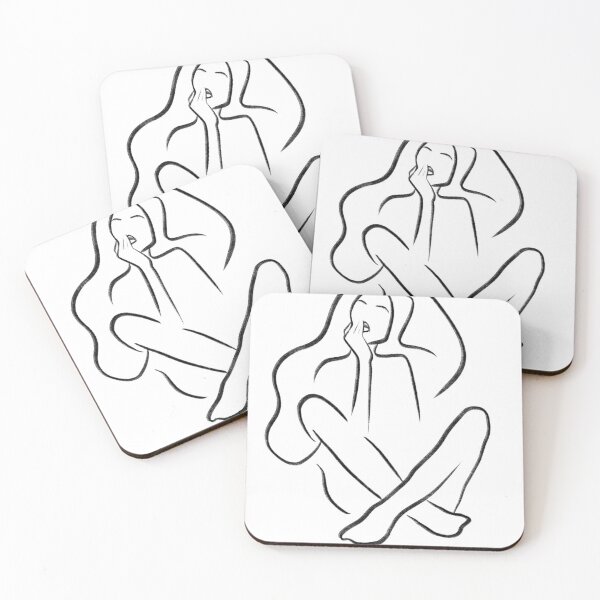 Item preview, Modern Minimalist Crossed Legs Line Art Woman designed and sold by ksnook.