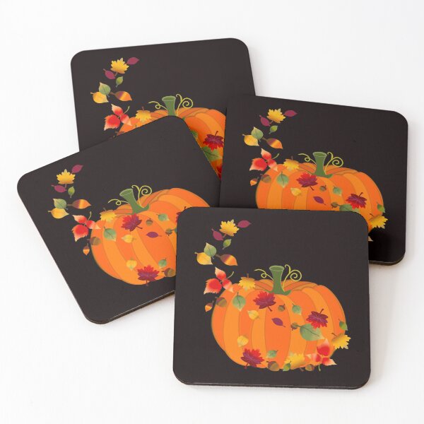 Item preview, Blustery Day Pumpkin & Swirling Leaves- Variation 1 designed and sold by Jessiosha.