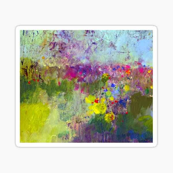 Item preview, Abstract Impressionistic meadow flowers by Sue Zipkin designed and sold by Sue Zipkin.