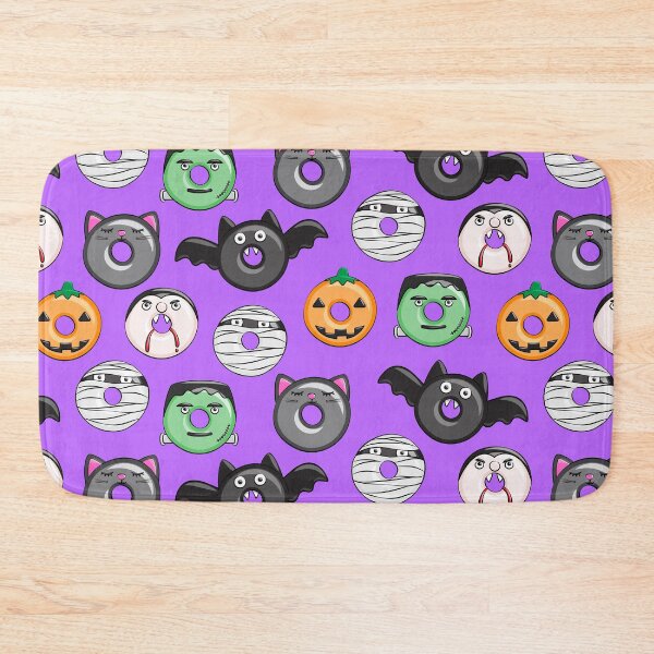 Item preview, Halloween donuts on purple designed and sold by littlearrow.