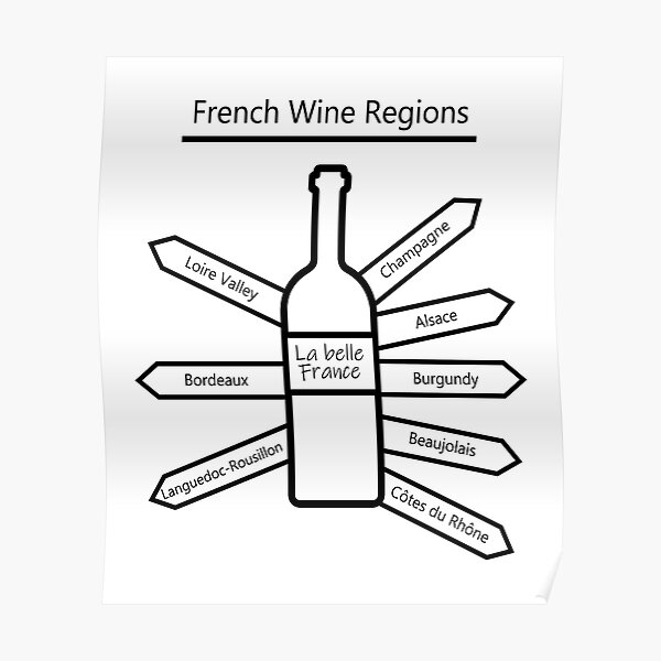 "Discover the wine regions of France!" Poster by bellastore100 Redbubble