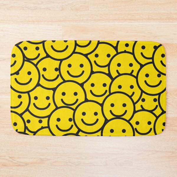 Item preview, Smiley face happy face pattern yellow Smile seventies eighties 70s 80s repeat designed and sold by Draculaura2009.
