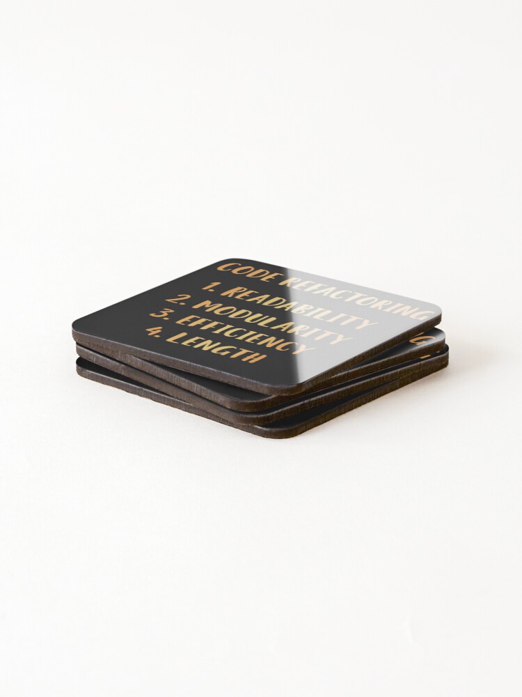 Thumbnail 4 of 5, Coasters (Set of 4), Code Refractoring designed and sold by AscendMerch.