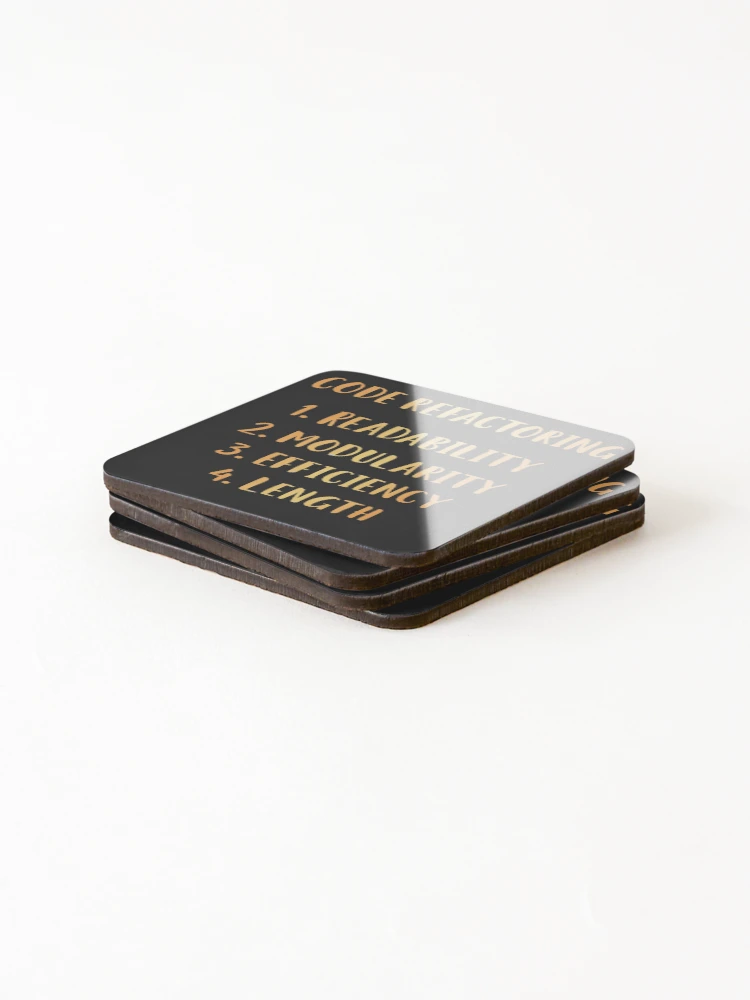 Thumbnail 4 of 5, Coasters (Set of 4), Code Refractoring designed and sold by AscendMerch.