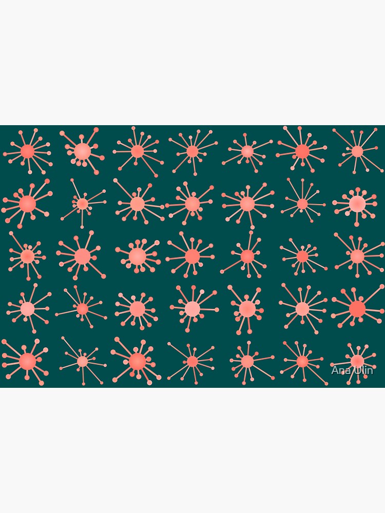 Thumbnail 3 of 3, Sticker, Obtuse Washing Machine (teal and coral) designed and sold by Ana Ulin.