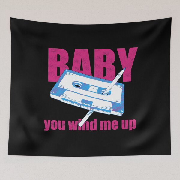 Item preview, Cassette & Pen Retro Throwback Baby You Wind Me Up Graphic print designed and sold by NoveltyMerch.