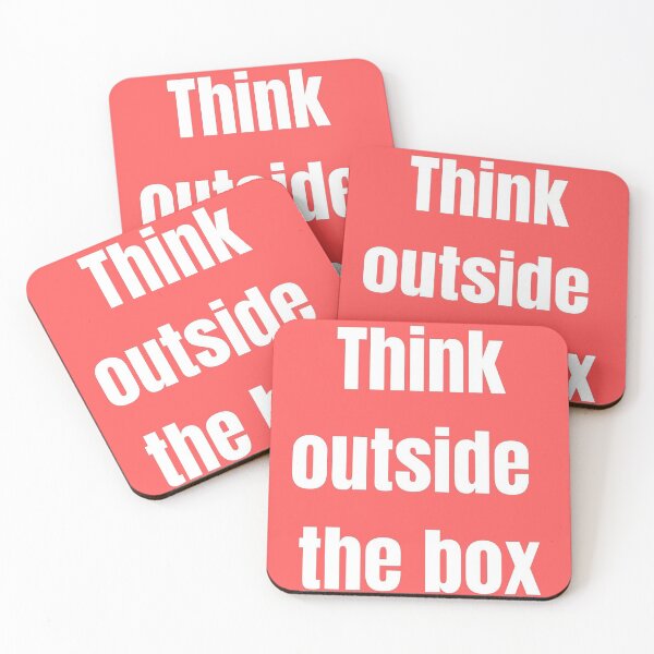 Item preview, Think outside the box, positive quote white and pink designed and sold by Adri Graterol.
