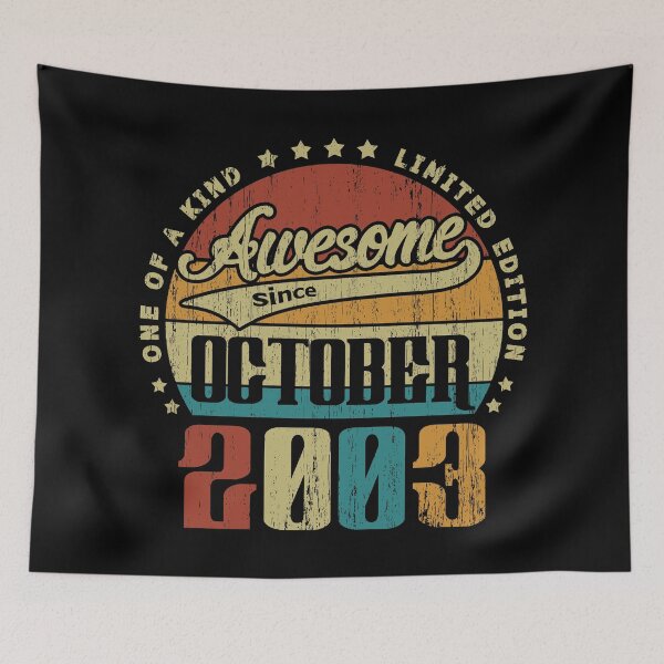 Item preview, Vintage October 2003 One Of A Kind Awesome Since October 2003 17th Birthday Gift 17 Years Old designed and sold by Takatv.