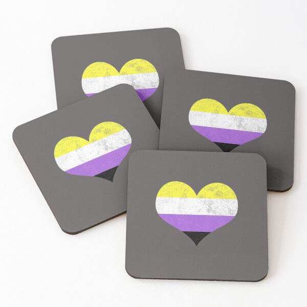 Item preview, Non-binary Pride Heart Flag Identity LGBT Graphic designed and sold by SpookshowDesign.