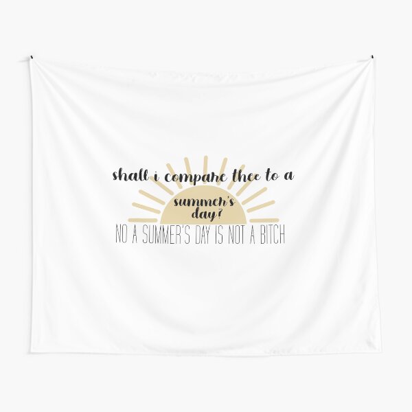 Nick Miller Summer's Day Quote Tapestry