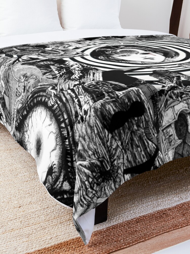Alternate view of junji ito collage 2 Comforter