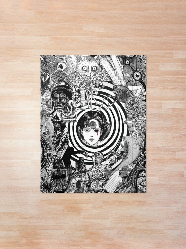 Alternate view of junji ito collage 2 Comforter