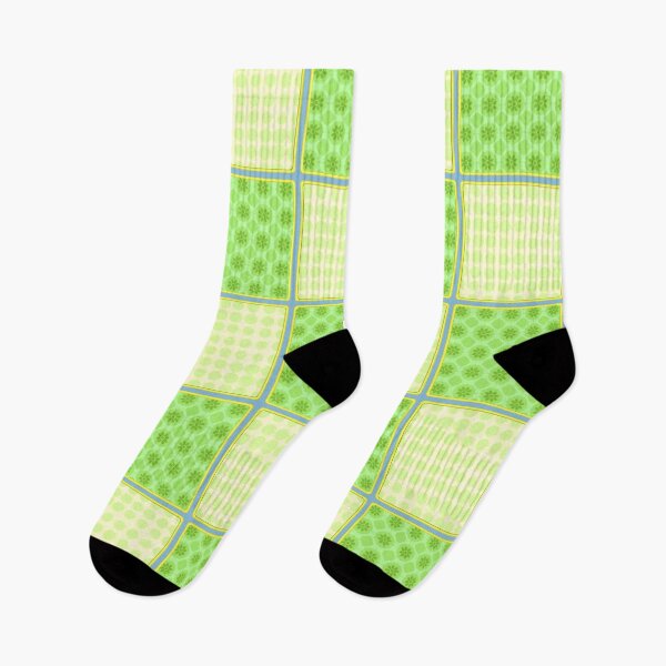 Item preview, LIGHT GREEN  AND LIME GREEN   PATCHWORK CHECKS WITH SQUARES AND SMALL POLKADOTS designed and sold by ozcushionstoo.