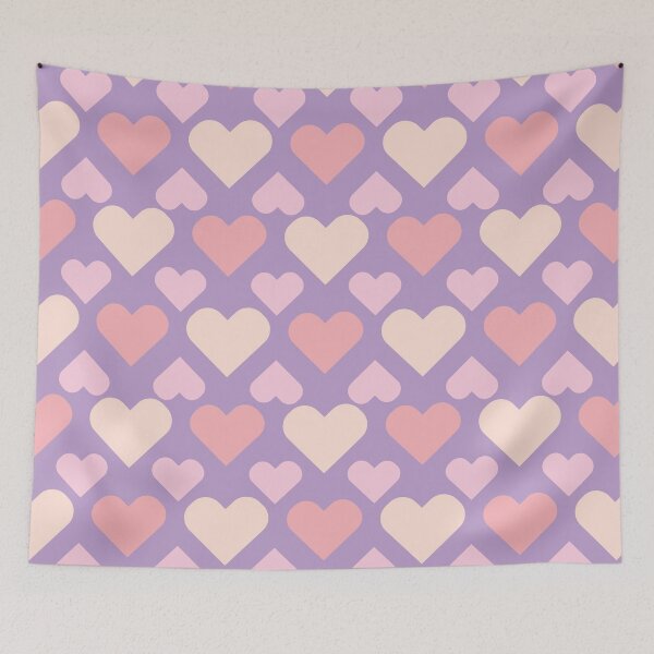 Item preview, Purple Pink Pastel Hearts designed and sold by 2CreativeNomads.