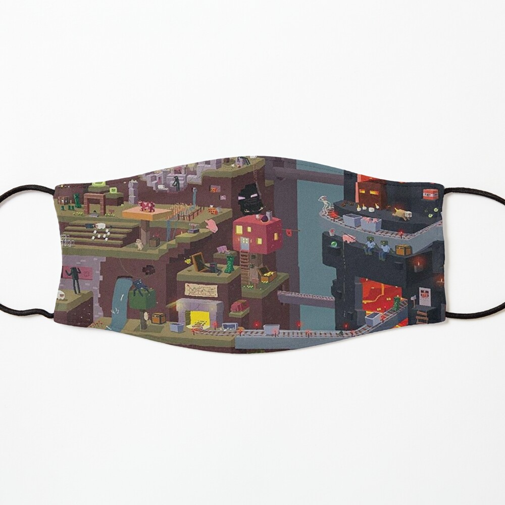 Minecraft 2 Islands Mask By Oneeyedsmile Redbubble - roblox islands money bag