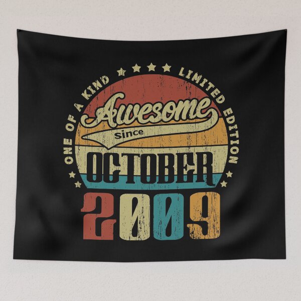 Item preview, Vintage October 2009 One Of A Kind Awesome Since October 2009 11st Birthday Gift 11 Years Old designed and sold by Takatv.