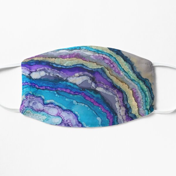 Jewel-Toned Geode Painting Flat Mask