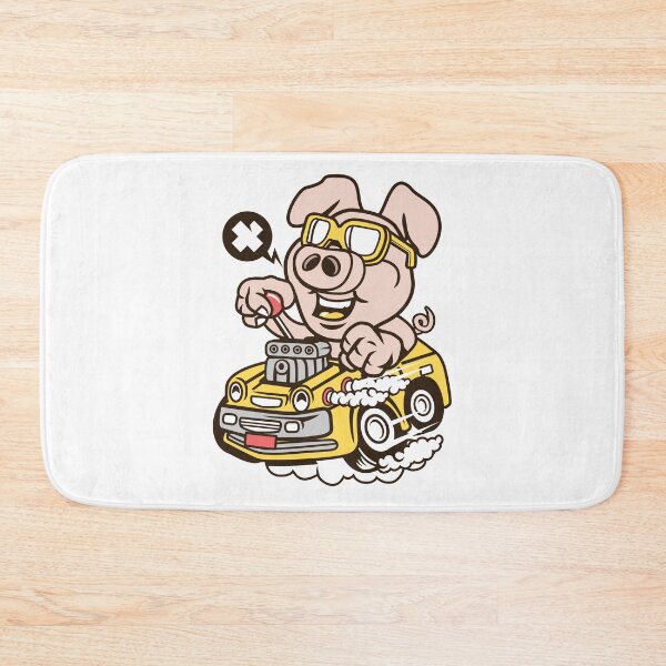 Item preview, Funny Pig Oink Hotrod Large Engines Modified designed and sold by halleinstyle.
