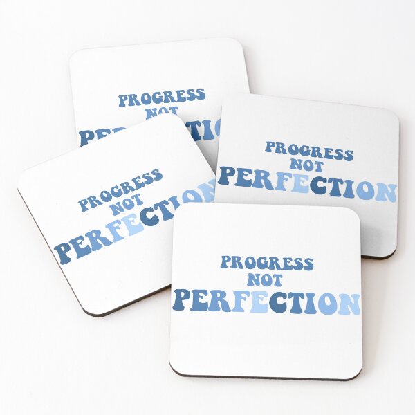 Item preview, Blue Progress Not Perfection  designed and sold by Christiana Nicole.