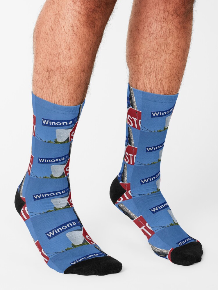 Alternate view of Winona, Winona sticker, Winona socks Socks