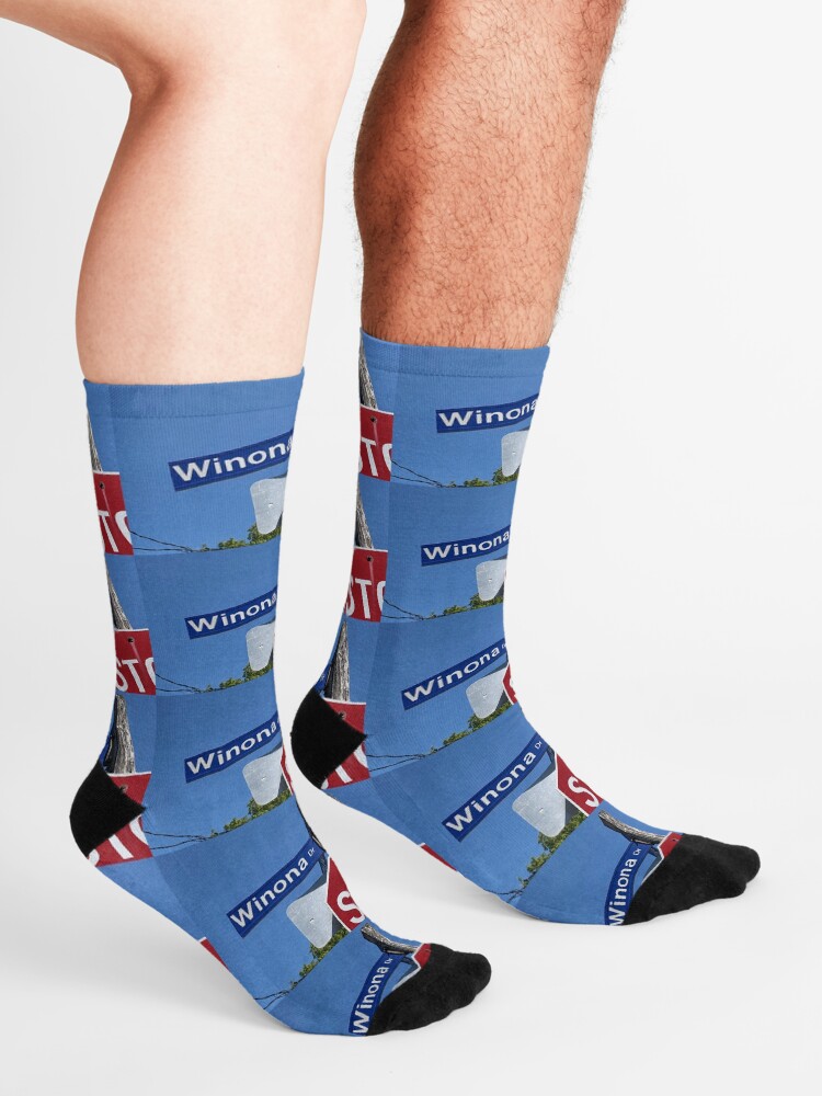 Alternate view of Winona, Winona sticker, Winona socks Socks