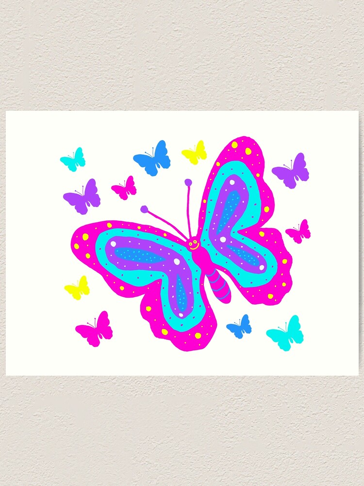 Colorful Butterflies Abstract | Art Print