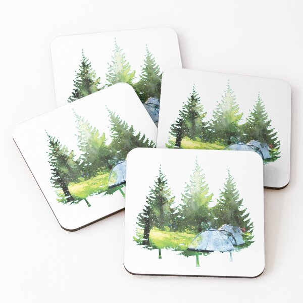 Item preview, Tree Framed Camping Watercolor designed and sold by AdventurePrints.