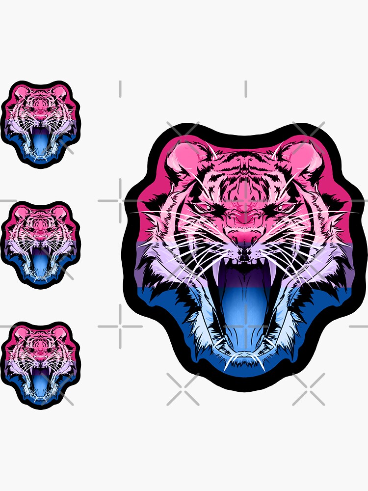 illustrated TIGER PRIDE series - (trans flag pride)